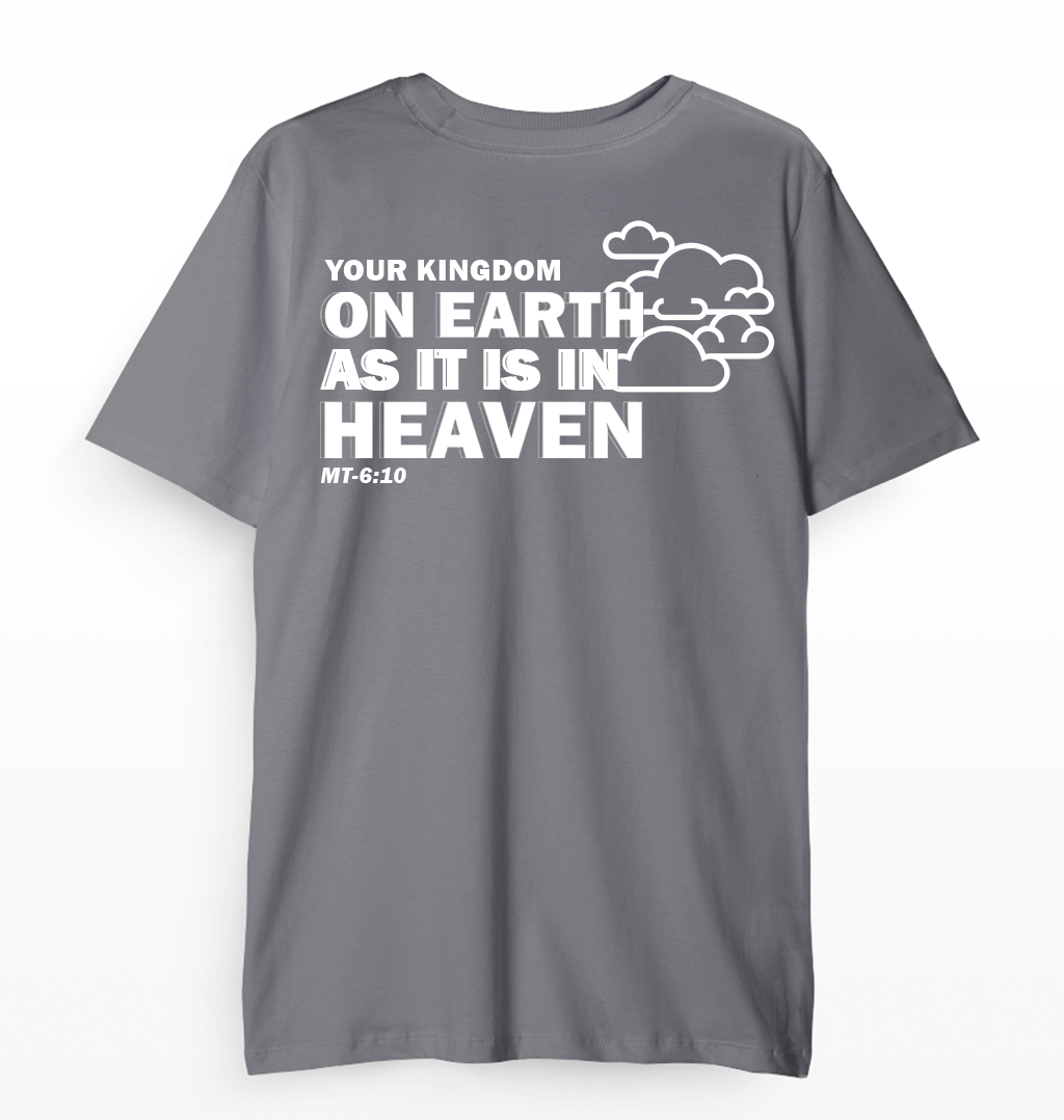 Camiseta Christocentric — Mateus 6:10 - Chumbo