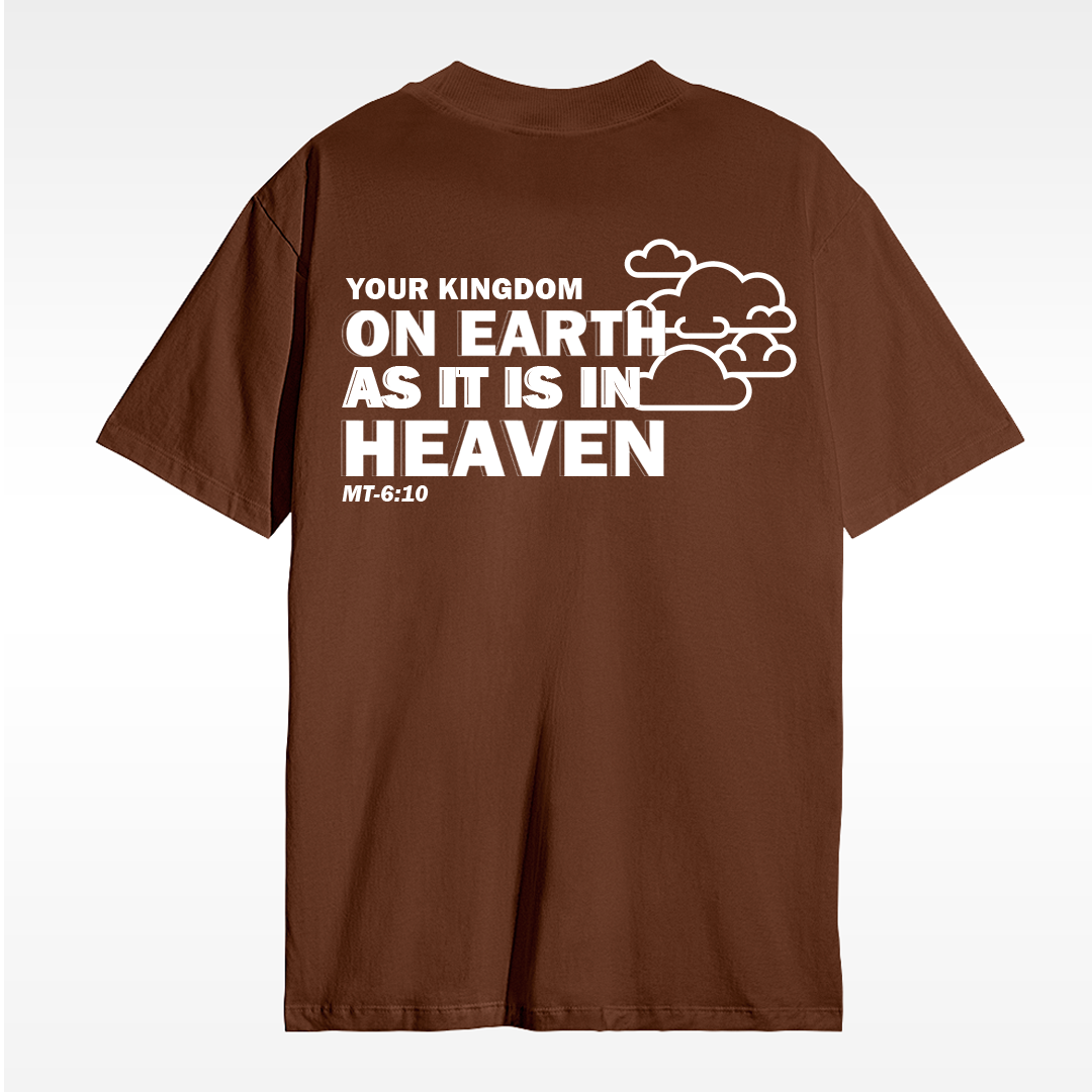 Camiseta Christocentric — Mateus 6:10 - Marrom