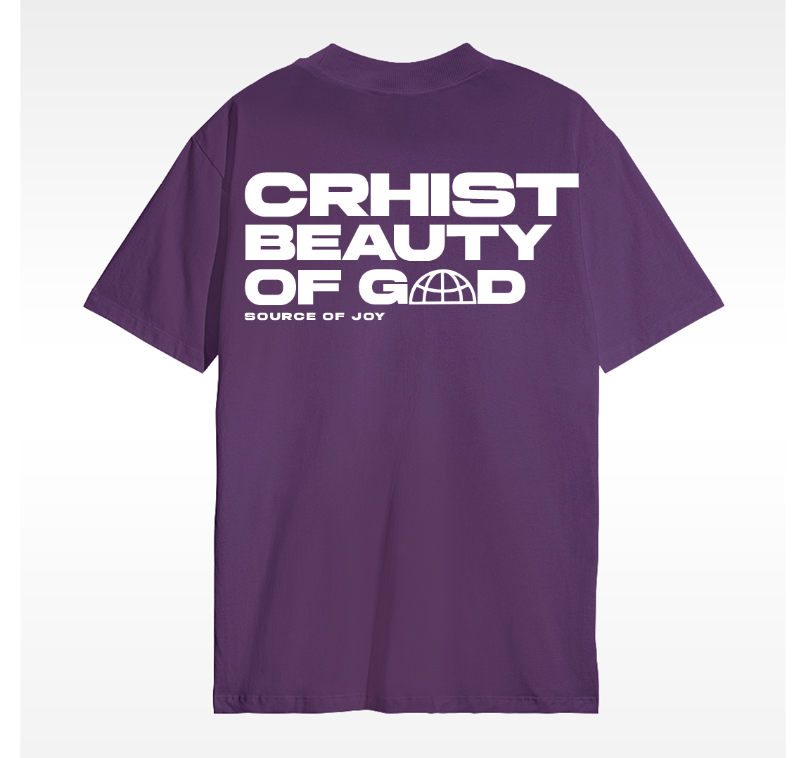 Camiseta Christocentric - Cristo Beleza de Deus - Roxa