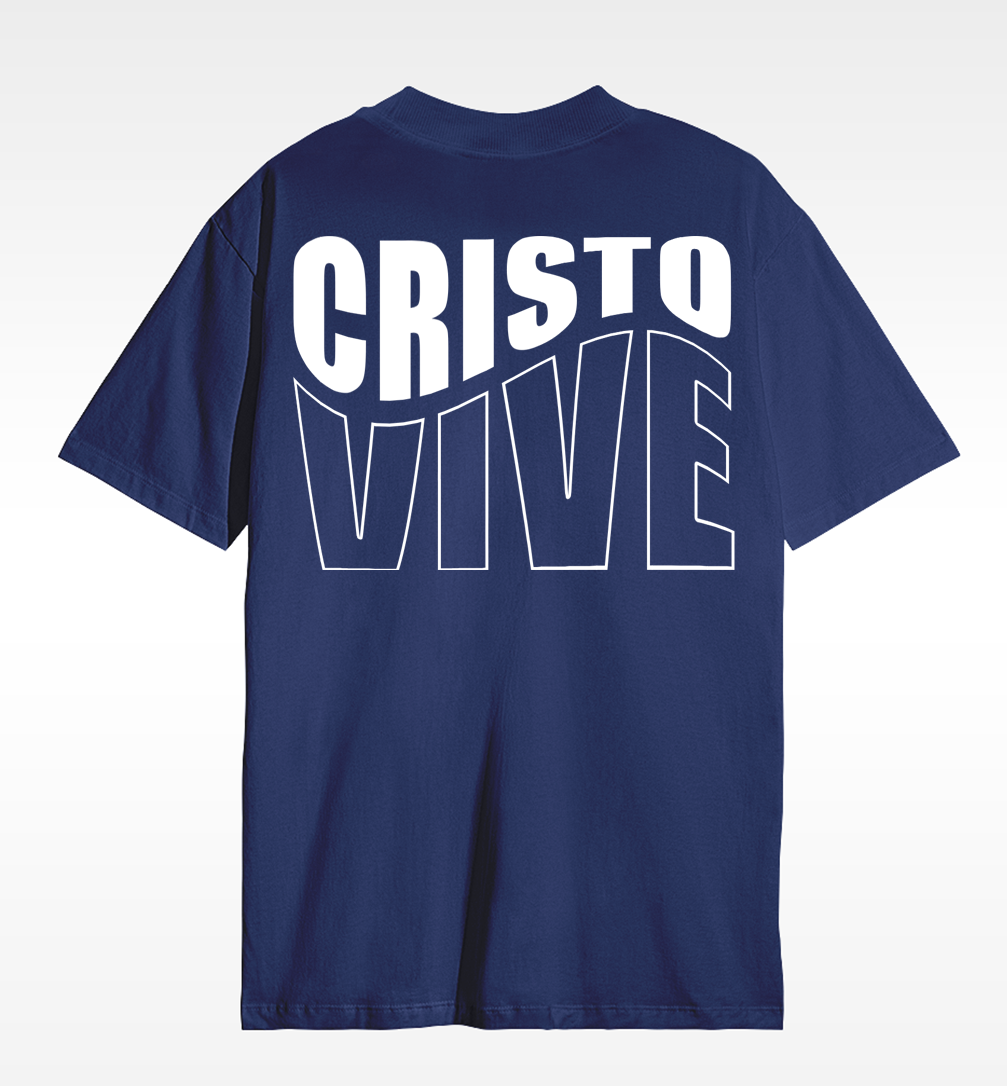 Camiseta Christocentric — Cristo Vive - Azul