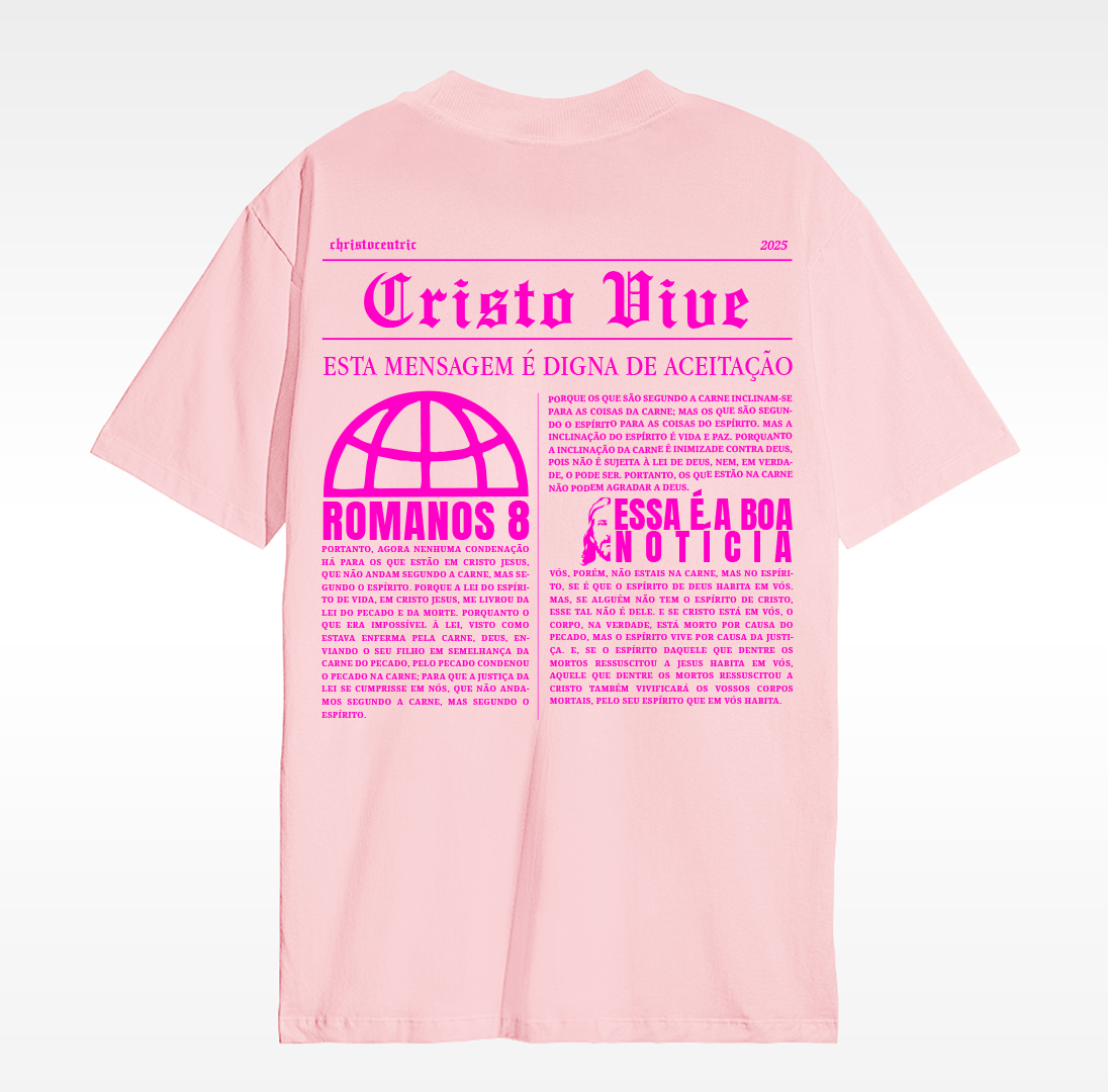 Camiseta Christocentric — JORNAL - Rosa