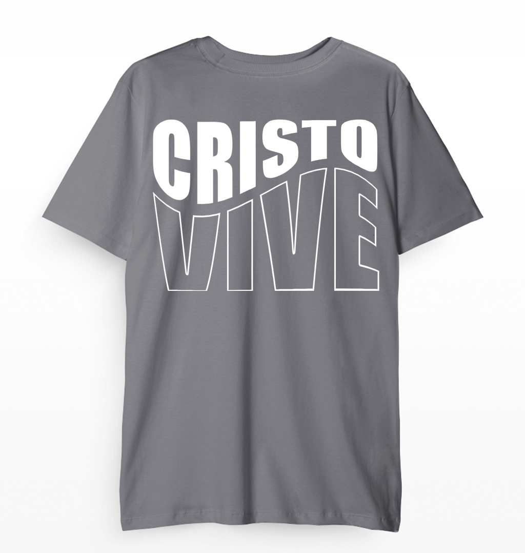 Camiseta Christocentric — Cristo Vive - Chumbo