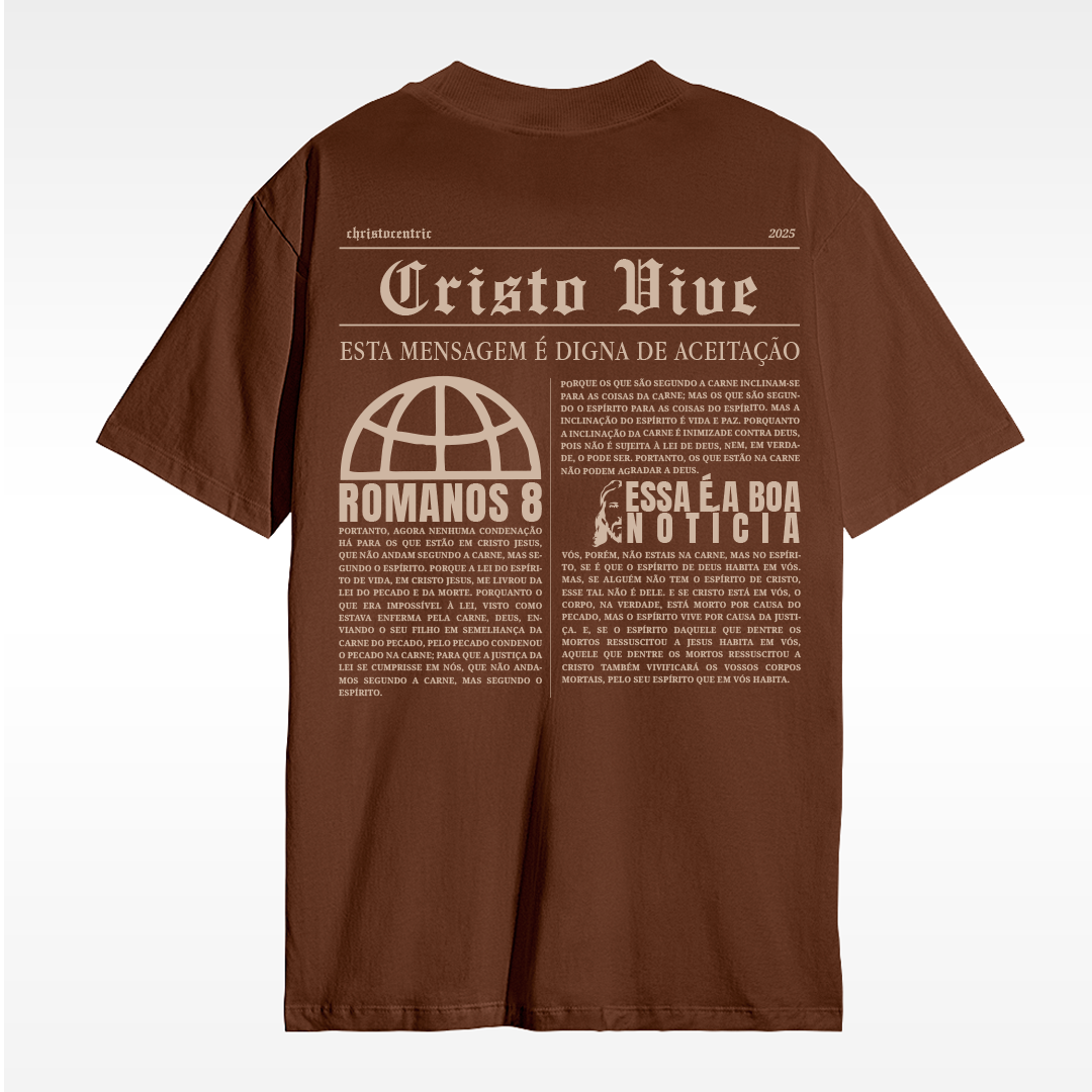 Camiseta Christocentric — JORNAL - Marron