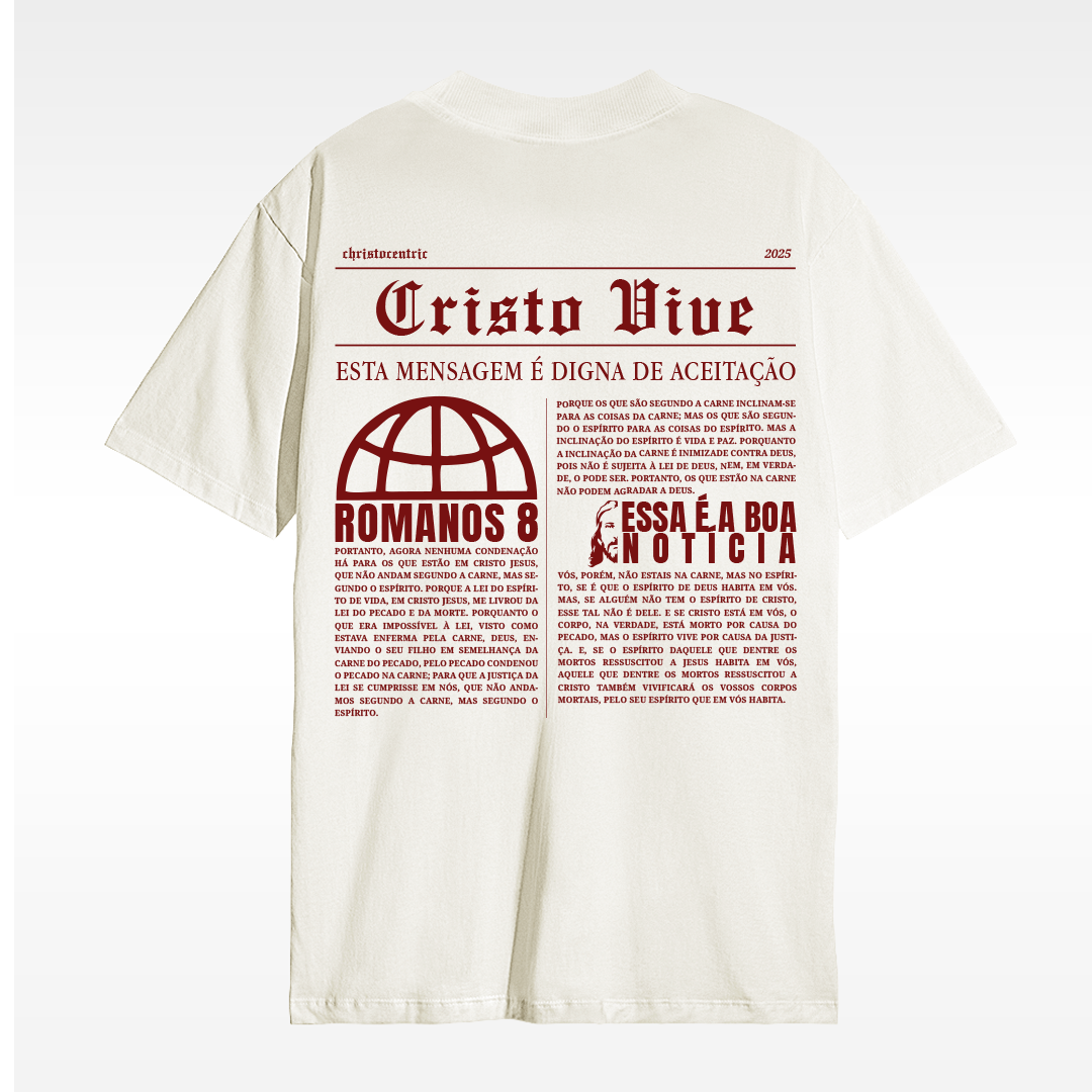 Camiseta Christocentric — JORNAL - Off White