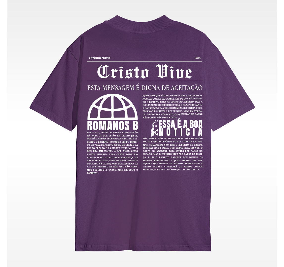 Camiseta Christocentric — JORNAL - Roxa