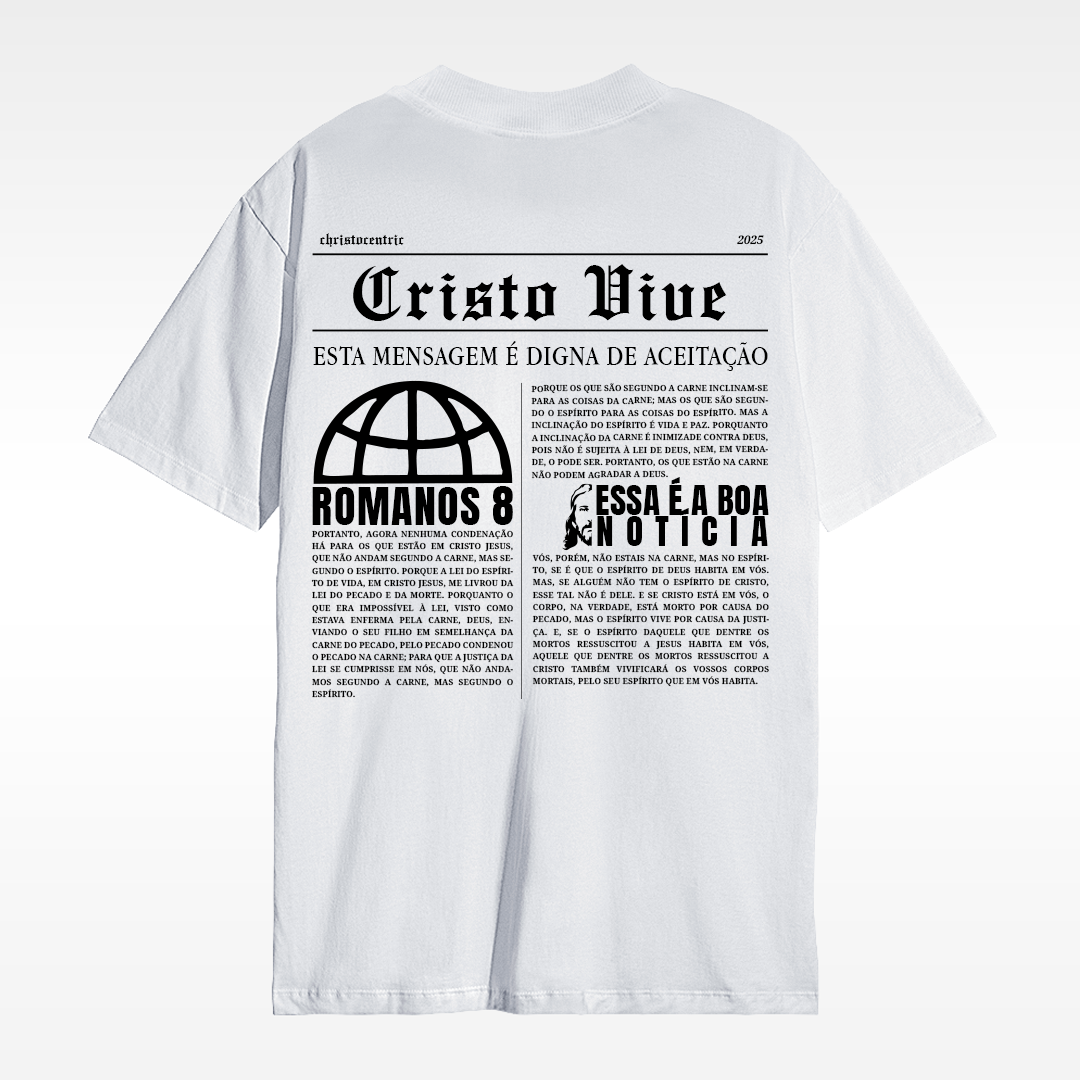 Camiseta Christocentric — JORNAL - Branca