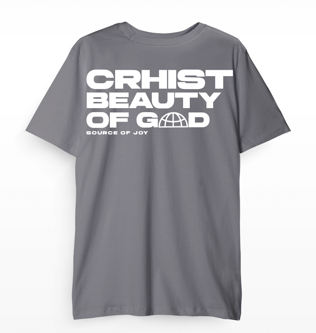 Camiseta Christocentric - Cristo Beleza de Deus - Chumbo