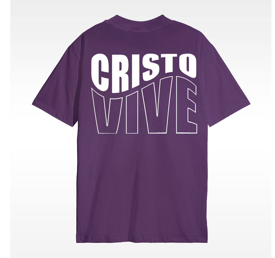 Camiseta Christocentric — Cristo Vive - Roxa