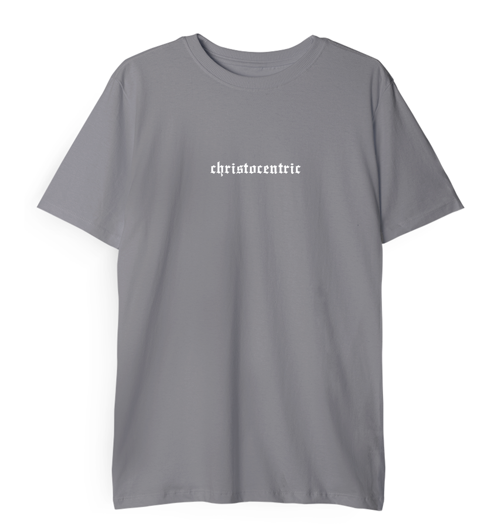 Camiseta Christocentric — JORNAL - Chumbo