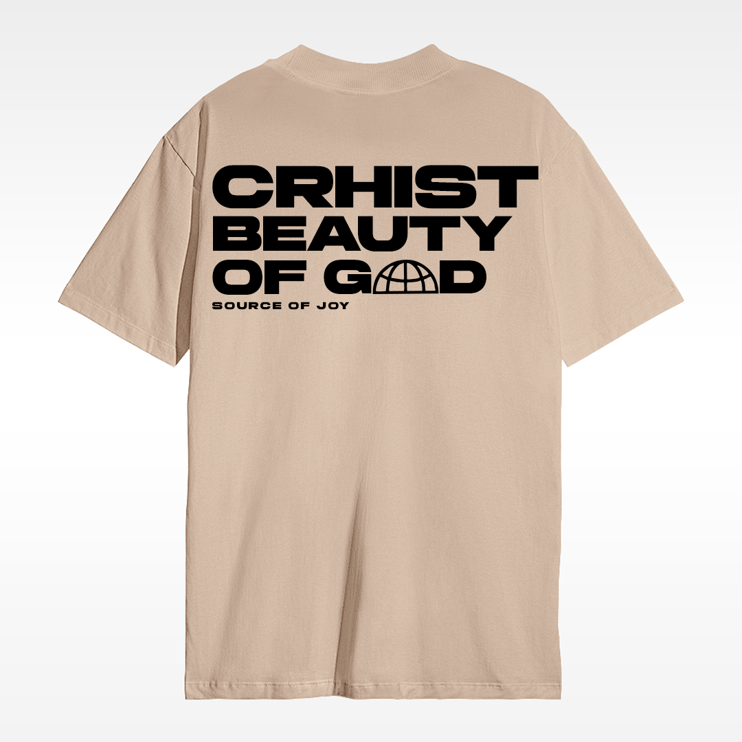 Camiseta Christocentric - Cristo Beleza de Deus - Bege