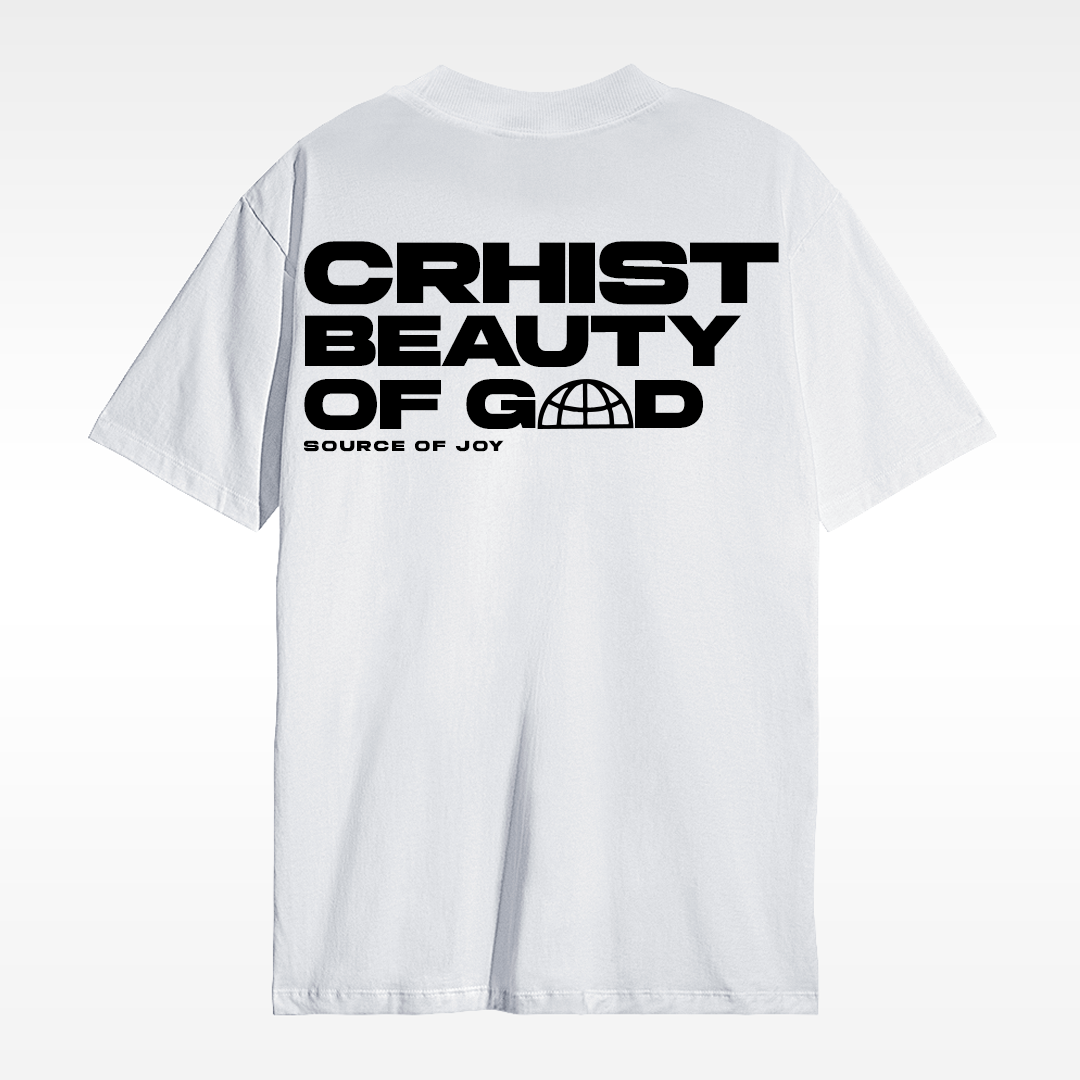 Camiseta Christocentric - Cristo Beleza de Deus - Branca